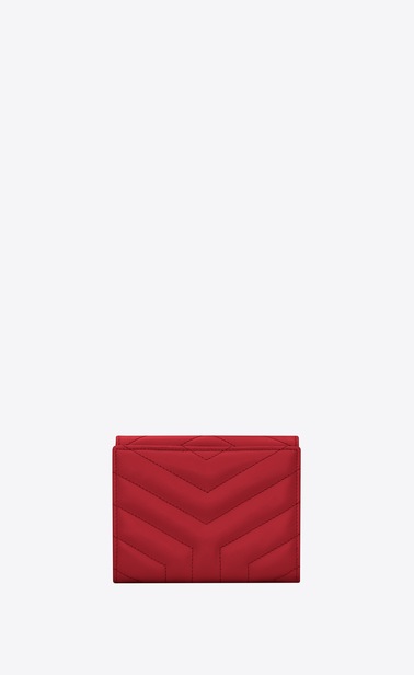 Loulou compact wallet in matelassé "y" leather